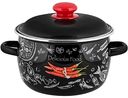 Кастрюля эмалированная Appetite Chilli цвет: черный, 4л