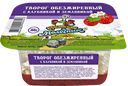 Творог КУБАНСКИЙ МОЛОЧНИК, Клубника-земляника, 0%, 160г