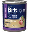 Корм для собак Brit Premium Баранина с рисом, 750 г