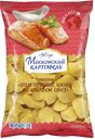 Чипсы МОСКОВСКИЙ КАРТОФЕЛЬ рифленые Атлантический лосось, 150г