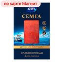 Семга БАЛТИЙСКИЙ БЕРЕГ слабо-соленая филе-ломтики, 100г