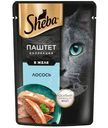 Корм влажный Sheba Нежный паштет в желе с лососем для кошек 75г