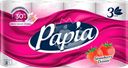 Бумага туалетная PAPIA Strawberry Dream 3-слоя, 8шт