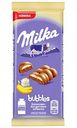 Шоколад молочный пористый Milka Bubbles с бананово-йогуртовой начинкой, 97 г
