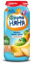 Пюре из яблок, бананов и груш с печеньем, Фрутоняня, 250 г