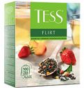 Чай зелёный Tess Flirt с клубникой и ароматом Белого персика, 100×1,5 г