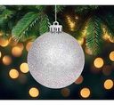 Ёлочное украшение Шарик серебристый, 8см