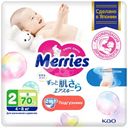 Подгузники Merries для детей 4-8кг размер S, 70шт