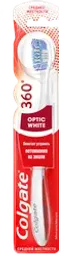 Зубная щетка COLGATE 360 Optic White отбеливающая, средней жесткости