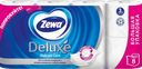 Туалетная бумага Zewa Deluxe белая 3 слоя, 8 шт