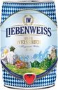 Пиво светлое LIEBENWEISS Hefe-Weissbier пшеничное нефильтрованное пастеризованное неосветленное, 5,1%, ж/б, 5л