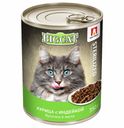 Влажный корм для кошек Зоогурман Big Cat Sterilized Курица с индейкой кусочки в желе 350 г