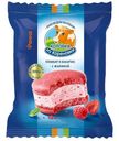 Мороженое Коровка Из Кореновки пломбир малиновый в печенье Макаронс 15%, 70г