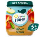 Пюре ФрутоНяня яблоко-персик с 5 месяцев, 100г