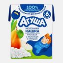 Каша детская жидкая молочная рисовая Агуша Яблоко-Груша 200мл с 6 месяцев