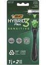 Бритвенный станок Bic Hybrid 3 Flex с 2 сменными кассетами,