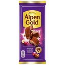 Шоколад АЛЬПЕН ГОЛЬД, с фундуком и изюмом, 90г