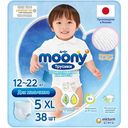 Подгузники-трусики для мальчиков Moony 5 XL (12-22 кг), 38 шт.
