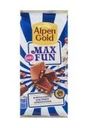 Шоколад молочный "MAX FUN", Alpen Gold, 140 г, в ассортименте