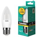 Лампа светодиодная Camelion Е27 3000К свеча, 7Вт