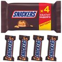 Батончик Snickers жареный арахис-карамель-нуга 40 г х 4 шт