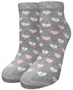 Носки женские сердца, цвет светло-серый меланж, 25р-р
