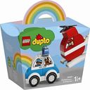 Конструктор 10957 Пожарный вертолёт и полицейский автомобиль LEGO DUPLO My First 1,5+, 14 деталей