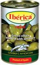 Оливки ИБЕРИКА, с анчоусом, 300г