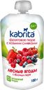Пюре фруктовое КАБРИТА, Козьи сливки-лесные ягоды-яблоко, 100г