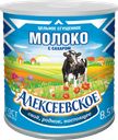 Молоко сгущенное АЛЕКСЕЕВСКОЕ цельное с сахаром 8,5%, без змж ГОСТ, 360г