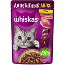 Корм для кошек влажный Whiskas Аппетитный микс Утка, печень, мясной соус, 75 г