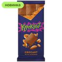 Шоколад Крокант молочный с миндалем и соленой карамелью, 90 г
