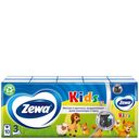 Платки носовые бумажные Zewa Kids 3 слоя, 10x10шт