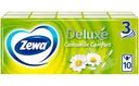 Платочки Zewa Deluxe Ромашка бумажные 3 слоя 10х10шт