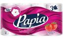 Туалетная бумага Papia Клубничная мечта 3 слоя, 8шт