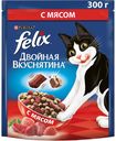 Корм сухой Felix Двойная вкуснятина с мясом для кошек, 300г