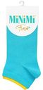 Носки женские MiNiMi Fresh ультракороткие цвет: Turchese/бирюзово-голубой с жёлтой резинкой, 39-41р-р