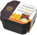 Мороженое пломбир А.Ростагрокомплекс с апельсином с кусочками цедры и шоколадным бисквитом брауни 15%, 300 г