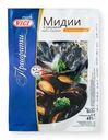 Мидии Vici чилийские в ракушках в чесночном соусе варено-мороженые, 500г