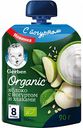 Пюре фруктово-йогуртное Gerber Organic Яблоко с йогуртом и злаками с 8 месяцев, 90 г