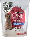 Корм для собак мелких пород до 10 кг Purina One с высоким содержанием говядины и с рисом, 600 г