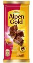 Шоколад Alpen Gold молочный с соленым арахисом и крекером, 80г