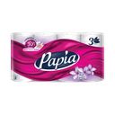 Бумага туалетная PAPIA Балийский цветок, 3-слойная, 8рулонов