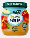 Пюре детское со вкусом Яблоко-персик с 5 месяцев Фрутоняня 100г