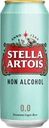 Пиво светлое безалкогольное STELLA ARTOIS пастеризованное, не более 0,5%, 0.45л