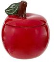 Конфетница керамическая Яблоко, цвет красный, 11см