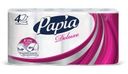 Туалетная бумага белая «Deluxe» Papia, 4 слоя 8 рулонов
