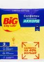 Салфетки BIG CITY LIFE Аккорд, целлюлозные, 3шт