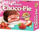 Пирожное Orion Choco Pie Strawberry клубника в глазури 12х30г