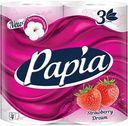 Туалетная бумага Papia Strawberry Dream 3 слоя, 4рулона